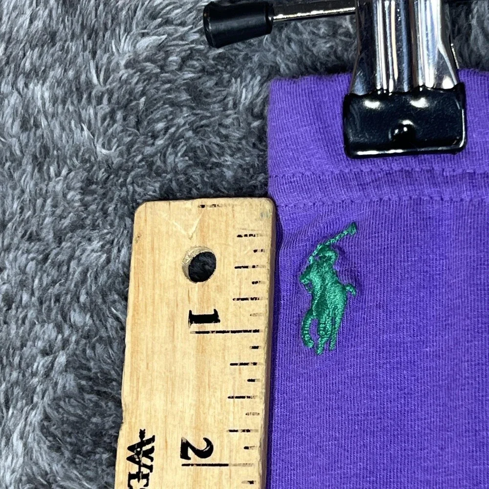 Ralph Lauren Leggings Girls 12-14 Purple Ankle Length Cotton Stretch Pony Logo